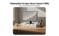Drawer Monitor Riser No Assembly Required Monitor Riser with Drawer for Students
