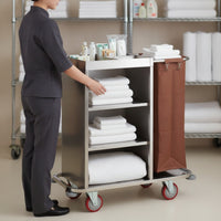 Hotel Cleaning Cart Commercial Utility Cart with Bag Heavy Duty for Housekeepers