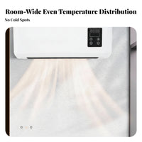 Black Display Wall Mounted Heater Panel Thermostat Electric Wall Heater Energy Efficient Home Heating Overheat Protection