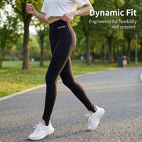 High Waist Gym Leggings for Women with Compression and Foot Design, Nylon Fitness for and Stretching Workouts