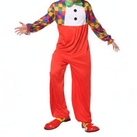 Design Clown Costume Brightly Colored Adult Clown Costume Comfortable Material Jester Outfit Lightweight for Men, Performers, Parties, Halloween, Masquerade