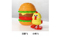 Bouncing Hamburger Toy Novelty Burger Toy with Character Cute Play Food Mini for Playtime
