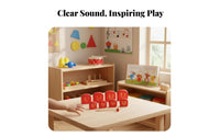 Develops Rhythm Skills Wooden Ta Single Block with Mallet Encourages Group Play Wooden Sound Box Child-Centered Learning Percussion Instrument Long-Lasting for Children, Preschoolers, Music Educators, Preschool, Classroom, Playroom, Home