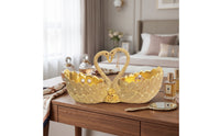 Swan Storage Ornament Romantic Swan Organizer Decor Exquisite Scalloped for Entryway, Dresser