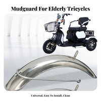 Tricycle Front Mudguard Waterproof Front Wheel Spray Guard Stainless Steel Wheel Guard Thickened Mobility Scooter Mud Guard