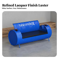 manufacturing and design Oil Drum Furniture Set Repurposed Design Conversation Group Padded Seats Patio Seating Thick paddings for Restaurant Managers, Business Owners, Cafe, Reception Area, Porch, waterside