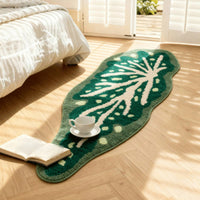 Leaf Shaped Rug Machine Washable Soft Pile Leaf Floor Mat Soft Tufted Rug for Living Room