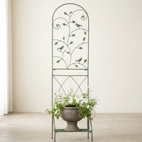 Plant Stand and Garden Decor for Potted Plants, Foldable Garden Trellis for Plant Support, Metal Obelisk for Living Room, Tall European Style
