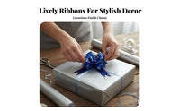 Pull Bow Golden Stripe Pattern Gift Wrap Pull Bow Festive Decoration for Florists, Crafters, Holiday Decorations, Floral Bouquets, Floral Arrangements