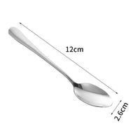 Stainless Steel Soup Spoon and Heavy-Duty Thickened Steel Spoon Rust-Resistant Tableware for Children, Cafeteria, Home Dining, Restaurant