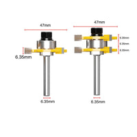 2 Pieces Interlocking and Groove Router Set Burr-Smooth Joinery Router Sturdy