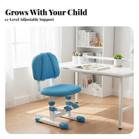 Ergonomic Design Adjustable child's Desk Chair Stable Base Study Seat Support kids' Furniture Easy to Clean for Students, Children, Teenagers, Studying, Home, Bedroom, School