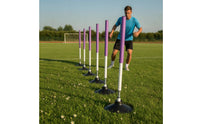 Training Pole with Rubber Base Weighted Rubber Base All-Surface Agility Poles for Coaches, School