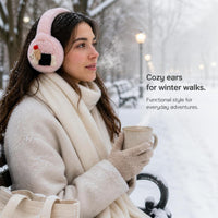 Korean Style Plush Earmuffs for Winter, Cute Puppy Design, Double-Sided Warmth, Cold Protection for Cycling