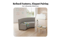 Curved Sectional Sofa and Table Set Irregular Shape Reception Seating unrestricted Combination Commercial Furniture for Homeowners, Waiting Room, Public Space