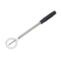 Stainless Steel Shaft Telescopic Golf Ball Retriever Ribbed Grip Spring Prong Golf Ball Retriever Round Head Retrieval Tool Lightweight for Driving Range