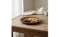 Acacia Wood Plate Wooden Serving Tray Multi Use Serving Dishware for Kitchen, Cafe