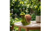 Resin Snail Figurine Wood-Grain Style Snail Figurine Collectible Compact for Gardeners, Garden, Patio