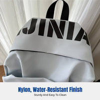 Minimalist Urban Backpack, Lightweight Nylon School Bag, Korean Style, Water-Resistant, Large Capacity, Unisex, for Students