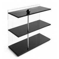Countertop Storage Rack Three-Tier Rack with Acrylic Panels Minimalist Acrylic Riser for Dresser