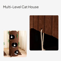 Felt Cat Tree Cave Condo with Enclosed Multi-Level Design
