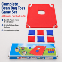 Bean Bag Game Outdoor Toys, Garden Games for Kids 4-6, Portable Throwing Game Set with 6 Fabric Bean Bags