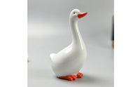 Ceramic Goose Glazed Goose Figurine Small Ornament for Shelf
