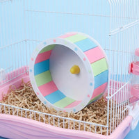 Silent Hamster Wheel and Non Slip Hamster Wheel, Textured Exercise Toy for Dwarf Hamsters, Open Ventilation Cage Mount Bracket Design