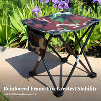 Foldable X-Shaped Frame Portable Seat Lightweight Collapsible Four-leggedLeg Stool Folds in Seconds Folding Chair Anti-Slip Feet for People Who Queue, Backpackers, Queuing, Fishing, Outdoors, Camping