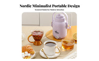 Portable Electric Kettle 304 Stainless Steel Liner Portable Water Boiler Cup Constant Temperature Function Travel Hot Water Boiler for Parents