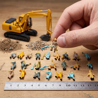 Miniature Construction Worker Figures for Architectural Models and Dioramas