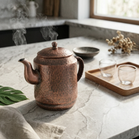 500 Ml Copper Teapot Lid Stovetop Teapot Elegant Pattern Houseware
