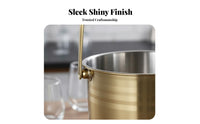 Stainless Steel Ice Container Sturdy Handles Ice Container with Strainer Stainless Steel Beverage Tub Long-Lasting Cooling