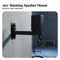 360° Rotation Wall Mount Speaker Bracket All-Metal Construction Wall Speaker Mount Easy Installation for DJs, Home Theater Enthusiasts, Stage, Karaoke Bar, Club