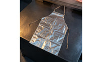 Silver Aluminum Foil Apron Lustrous Heat-Resistant Apron Reflective Safeguarding Clothing Sleeveless