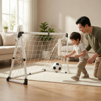Detachable Soccer Goal with Net Easy-to-Set-up PVC Soccer Goal Sturdy Stable for Children, Families, Toddlers, Outdoor, Backyard, Indoor