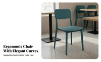 Easy to Clean Modern Plastic Dining Chair Long-Lasting Stackable Plastic Chair Lightweight Simple Dining Stool No Assembly Required for Restaurant Owners, Homeowners, Balcony, Office, Patio, Garden