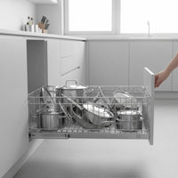 2 Pieces Cabinet Basket Track Thickened Full Extension Drawer Slide