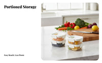 4-Compartment Food Container Microwave Safe Refrigerator Organizer Airtight closure
