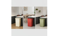 Mobile Trash Can with Wheels Raised Open Top Trash Can Rectangular Garbage Bin Large for Kitchen, Apartments, Dorms