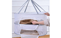 Resistant Foldable Hanging Drying Basket Ventilated Zippered Mesh Drying Basket Lightweight for Outdoor