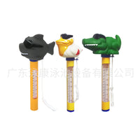 Cartoon Floating Pool Thermometer for Kids - Crocodile, Shark, Duck Designs