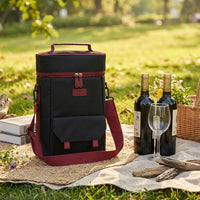 Gift Bag for Wine with Shoulder Strap, Oxford Cloth Ice Bag and Bottle Carrier, 15L Backpack for Bag Travel, Comfortable Style 750ml Bottle Bag