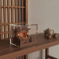 Miniature Clear Acrylic Display Case Shielding Cube Display Case High-Quality Dustproof Showcase Portable for Hobbyists, Bookshelf