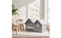 Cat House with Door Curtain Insulated Cooling Pet House Summer Scratch-Resistant for Cats, Living Room