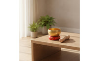 Crystal Sound Bowl 8cm Tone Bowl with Mallet Portable Instrument for Meditation
