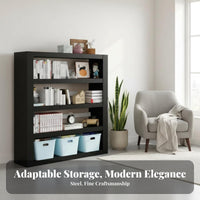 Multi-Tier Metal Shelving Unit Freestanding Design 6-Tier Open book storage unit Sturdy Construction shelving unit for Homeowners, Study Room, Home Office, Bedroom