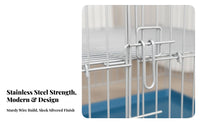 Foldable Wire Playpen Rustresistant Pet Enclosure Sturdy and Protected Pet Enclosure for Dog Owners, Families with Animals
