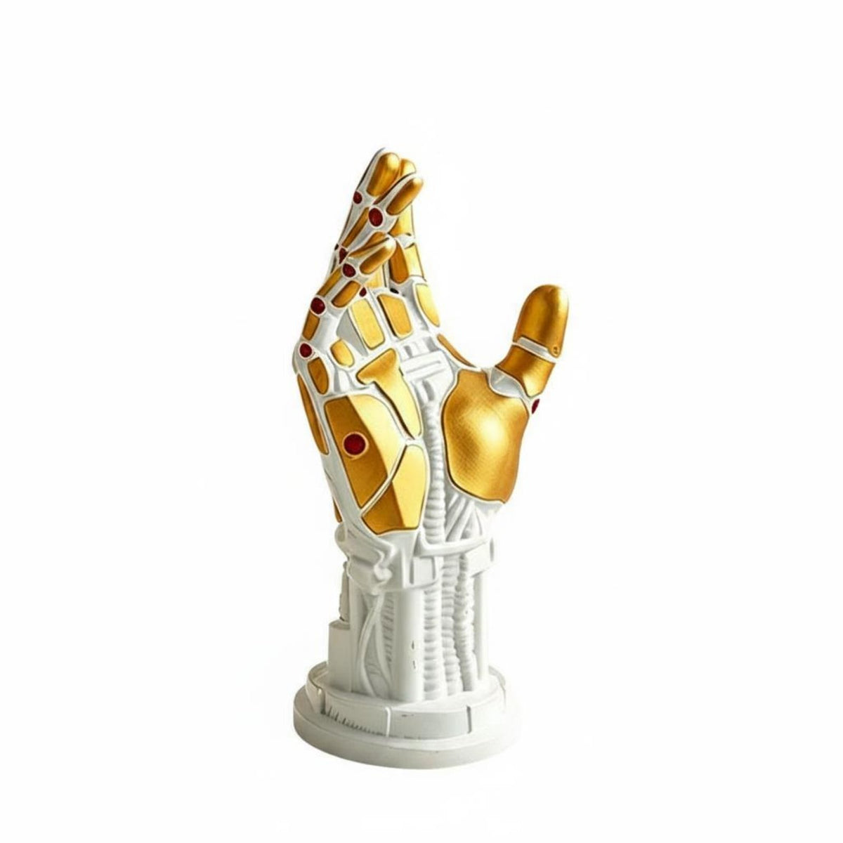 Multi-Functional Robotic Hand Headphone Stand Unique Aesthetic Futuristic Controller Holder Resin Material Mechanical Hand Display Stand Space-Saving for Office