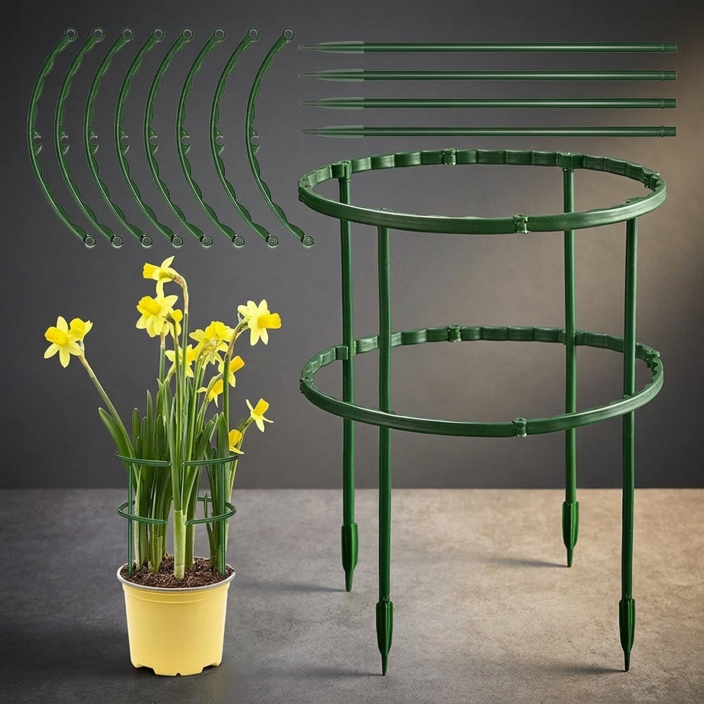 Indoor Plants and Outdoor Plants Support Peonies, Pack of 12 Half Round Garden Stakes, Stackable Plant Sticks, Indoor Plant Support Stakes